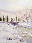 Walter Launt Palmer The Bridge, Winter painting